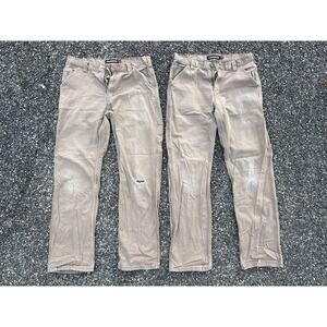 Wolverine 34x34 carpenter pants distress worn thrashed khaki jean bundle (2)